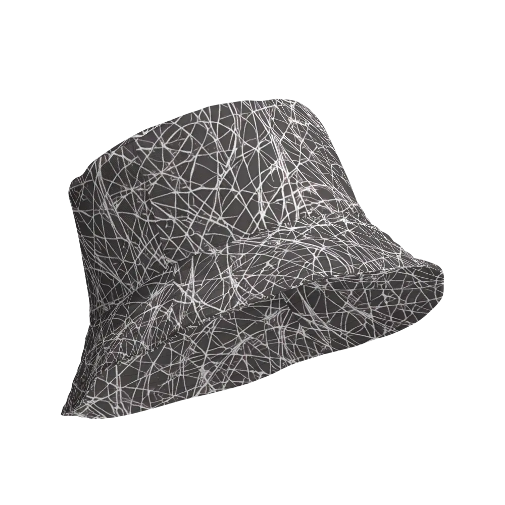 Ivory Static on Reversible Bucket Hat — Product details Outside