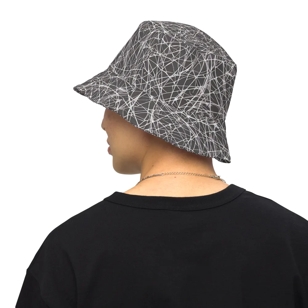 Ivory Static on Reversible Bucket Hat — Back Inside