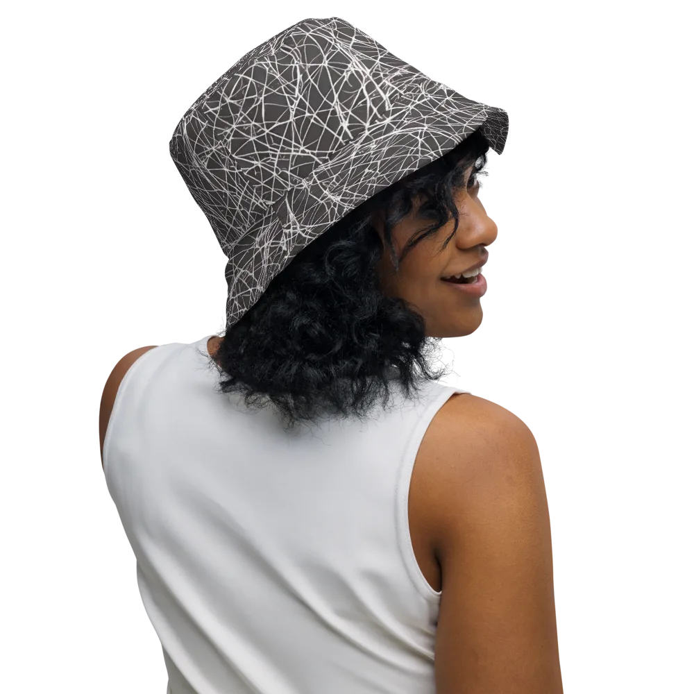 Ivory Static on Reversible Bucket Hat — Right Outside
