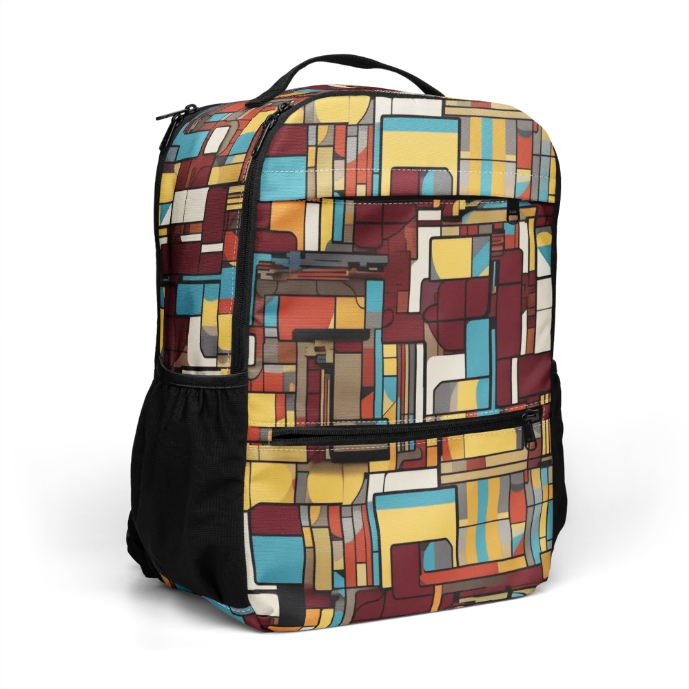 Bauhaus Circuit on Utility Backpack — Right Front