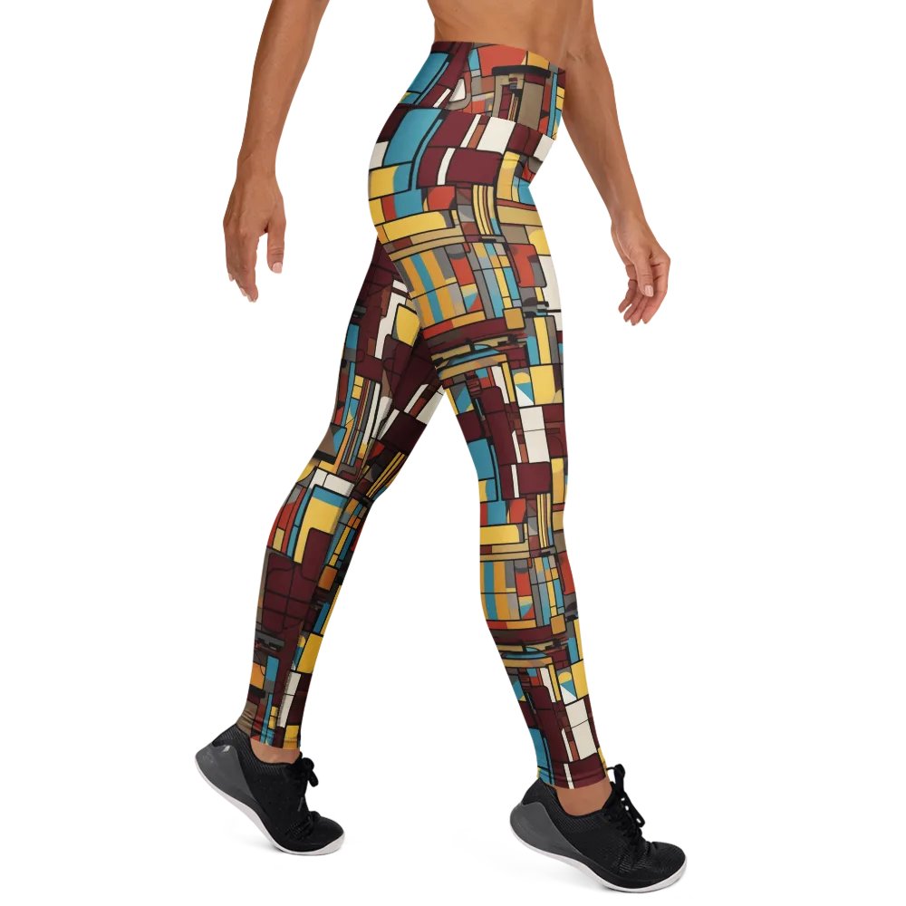 Bauhaus Circuit on Yoga Leggings — Right