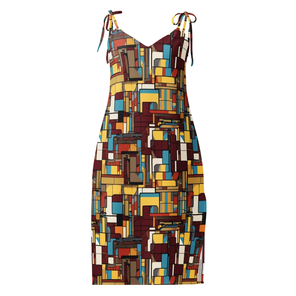 Bauhaus Circuit on Slip Dress — Front