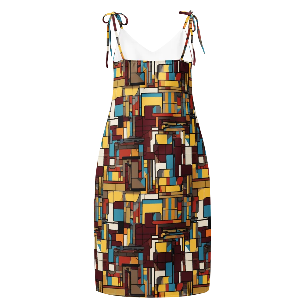 Bauhaus Circuit on Slip Dress — Back