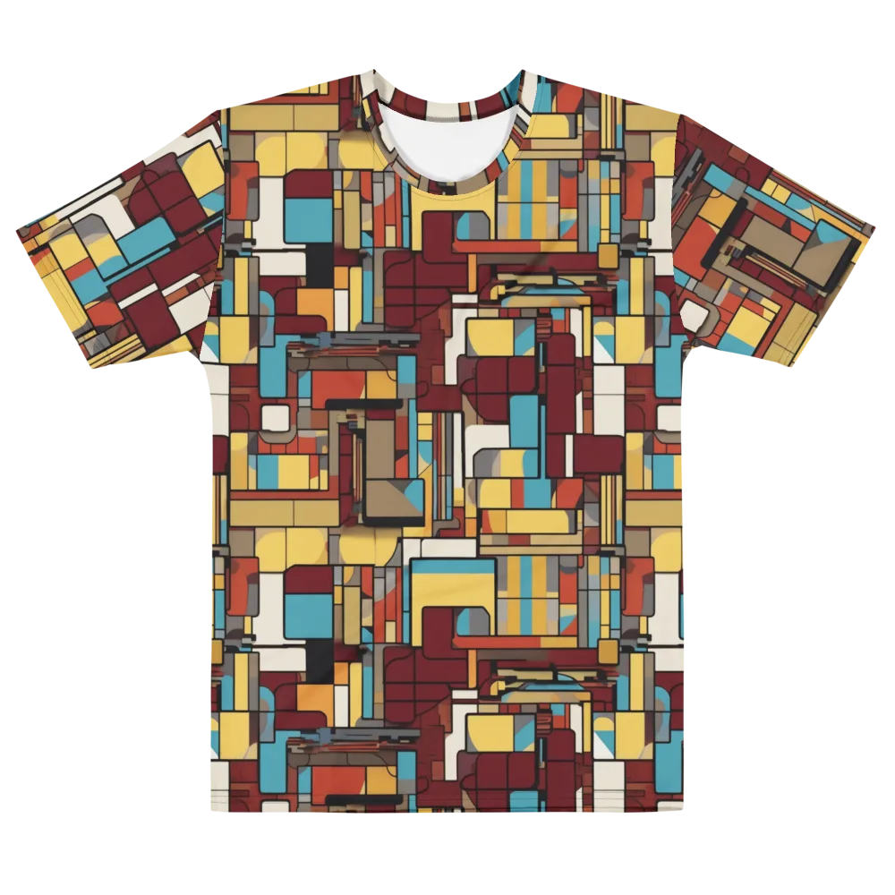 Bauhaus Circuit on Men's Cotton Crew Neck T-Shirt — Front