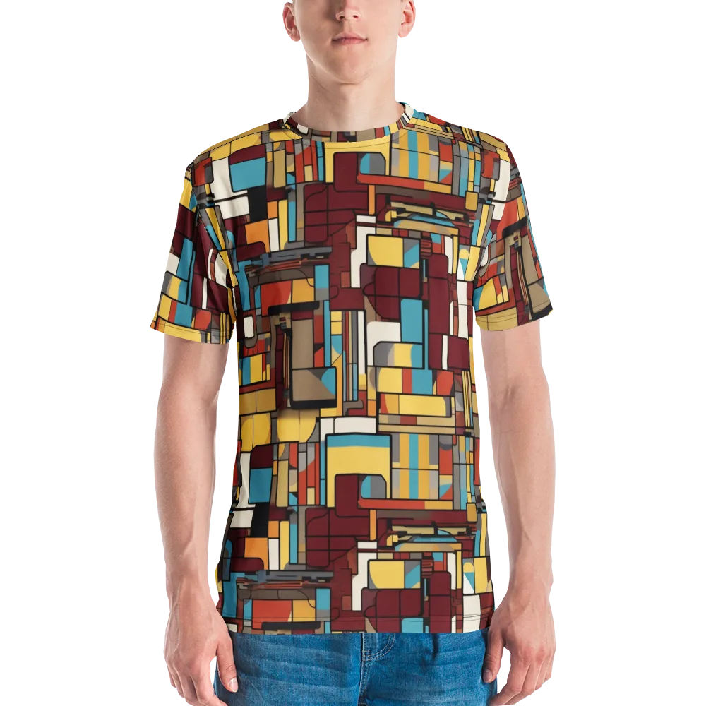 Bauhaus Circuit on Men's Crew Neck T-Shirt — Front