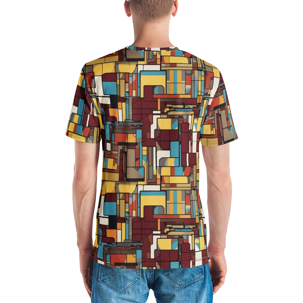 Bauhaus Circuit on Men's Crew Neck T-Shirt — Back