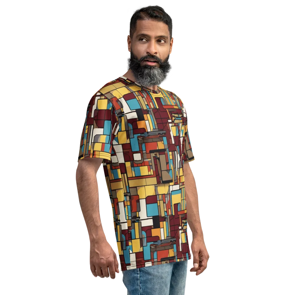 Bauhaus Circuit on Men's Crew Neck T-Shirt — Right