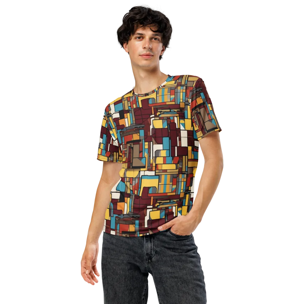 Bauhaus Circuit on Men's Crew Neck T-Shirt — Front