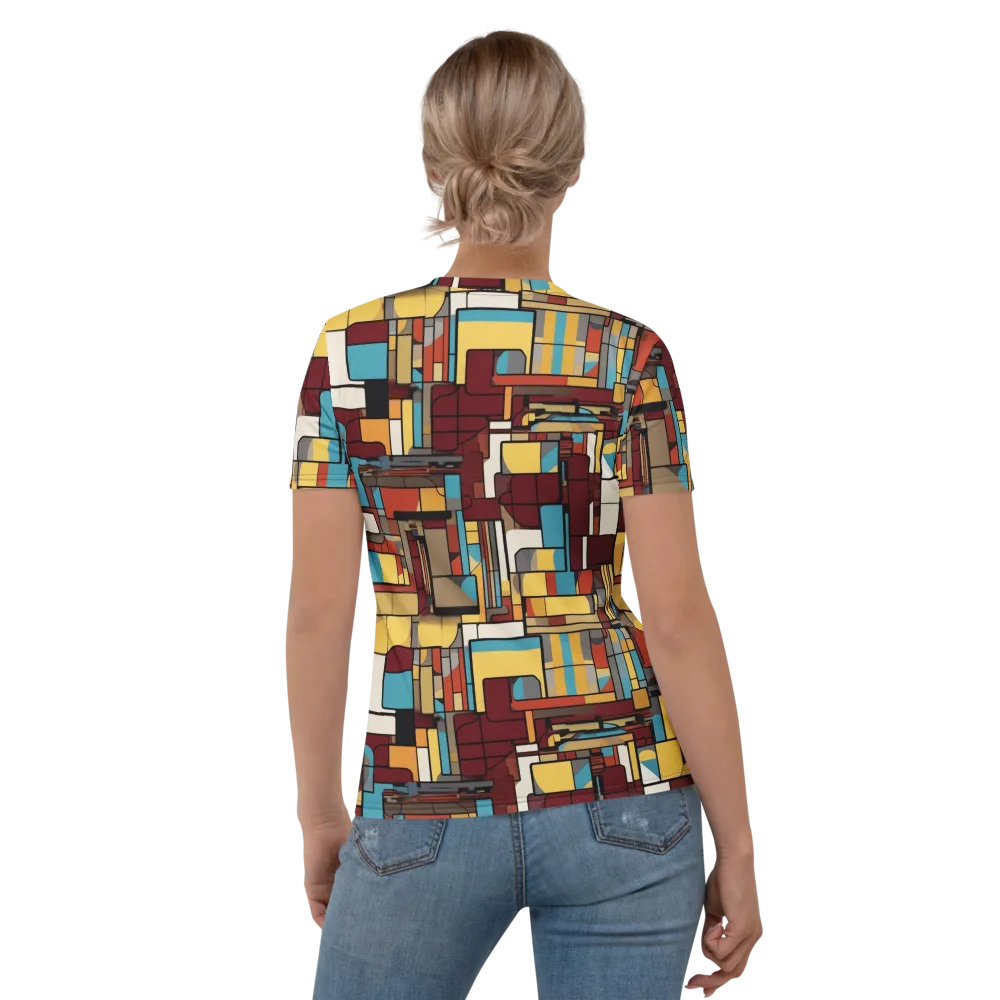 Bauhaus Circuit on Women's Crew Neck T-Shirt — Back