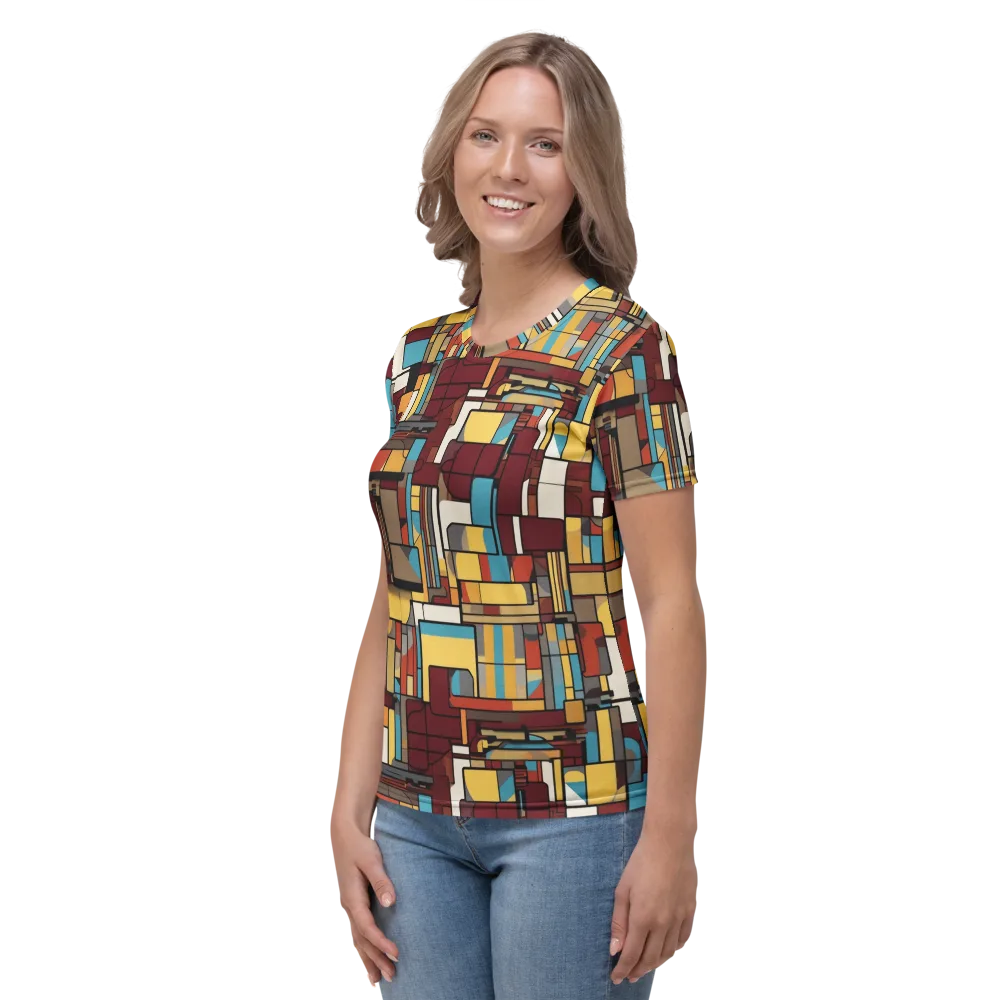 Bauhaus Circuit on Women's Crew Neck T-Shirt — Left