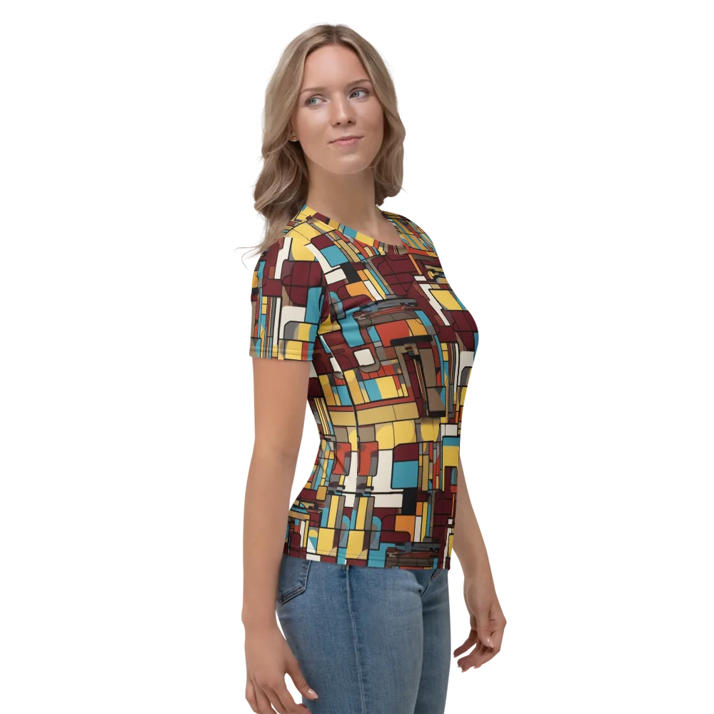 Bauhaus Circuit on Women's Crew Neck T-Shirt — Right
