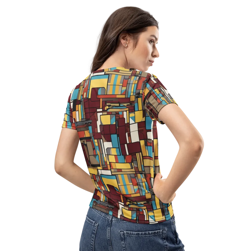 Bauhaus Circuit on Women's Crew Neck T-Shirt — Back
