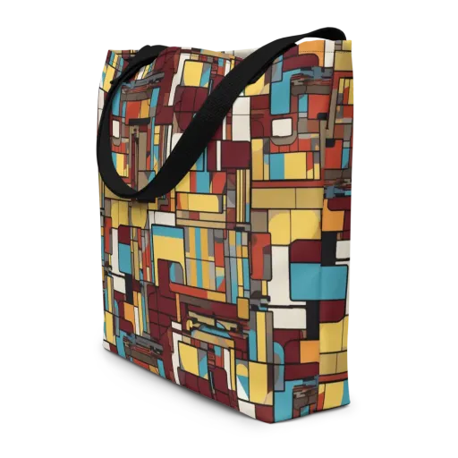 Bauhaus Circuit on a Large Tote Bag W/ Pocket