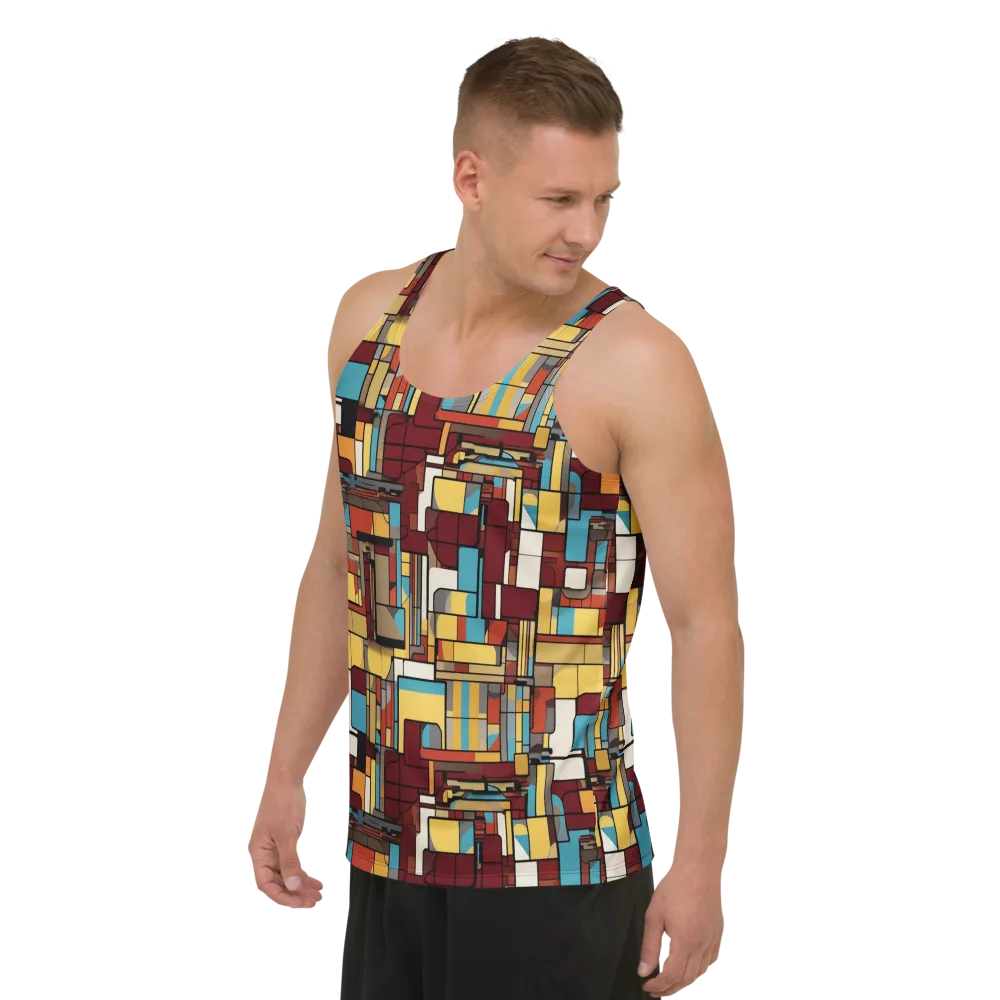 Bauhaus Circuit on Men's Tank Top — Left Front
