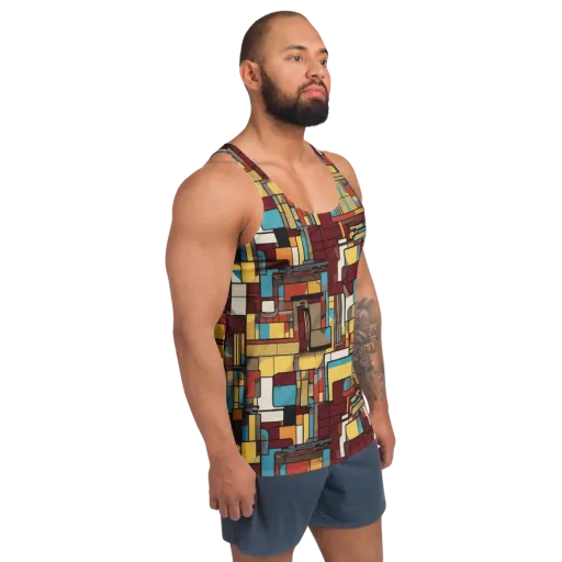 Bauhaus Circuit on a Men's Tank Top