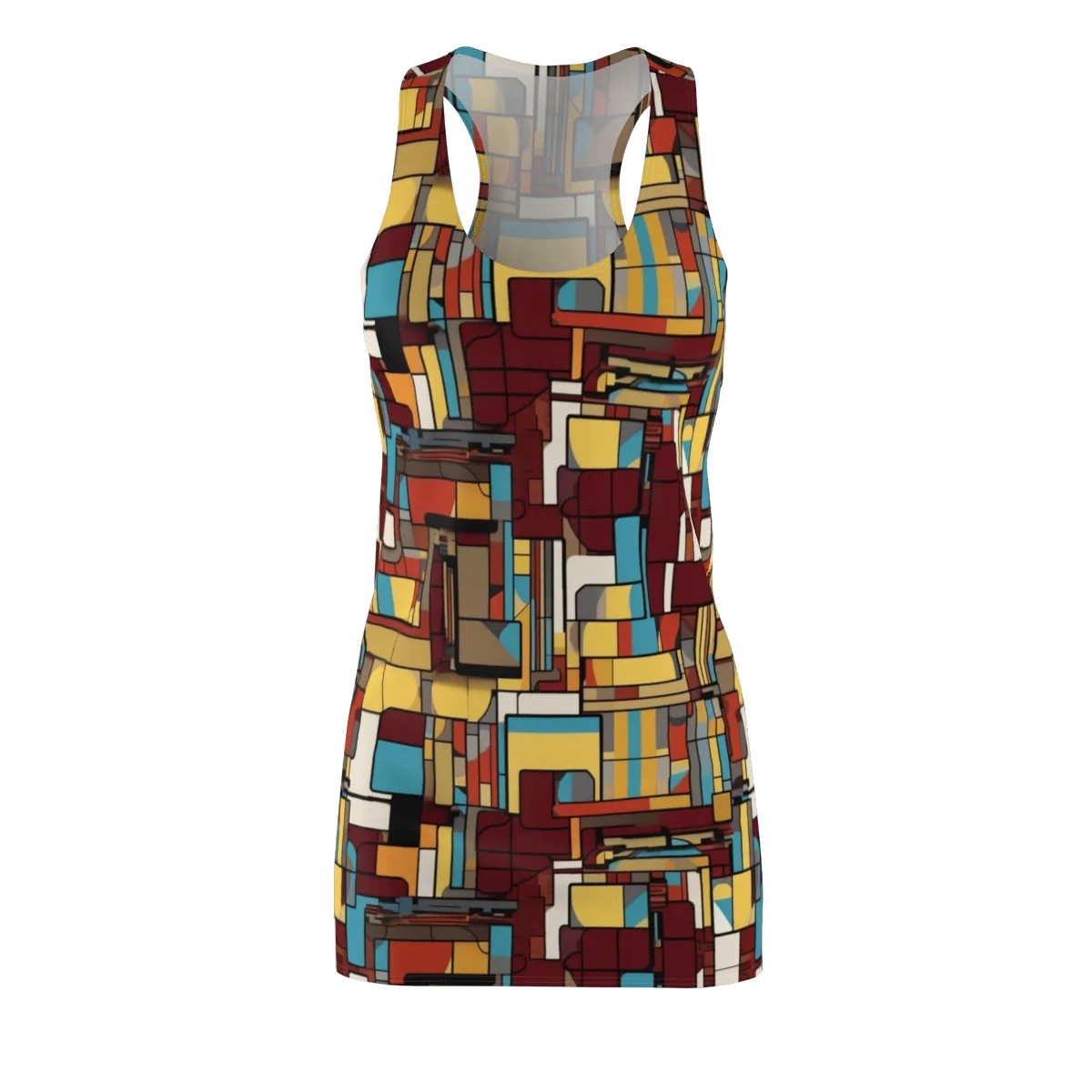 Bauhaus Circuit on Racerback Dress — Front