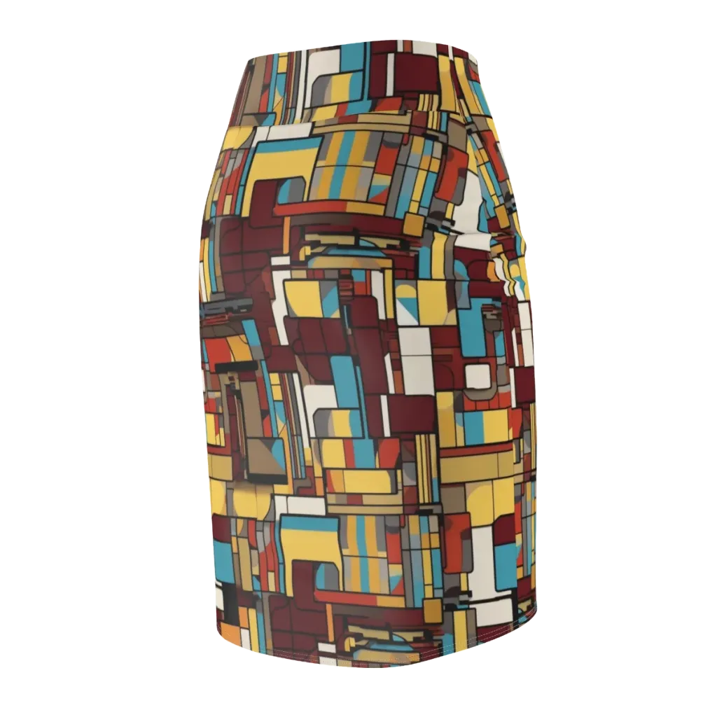 Bauhaus Circuit on Pencil Skirt — Back Side