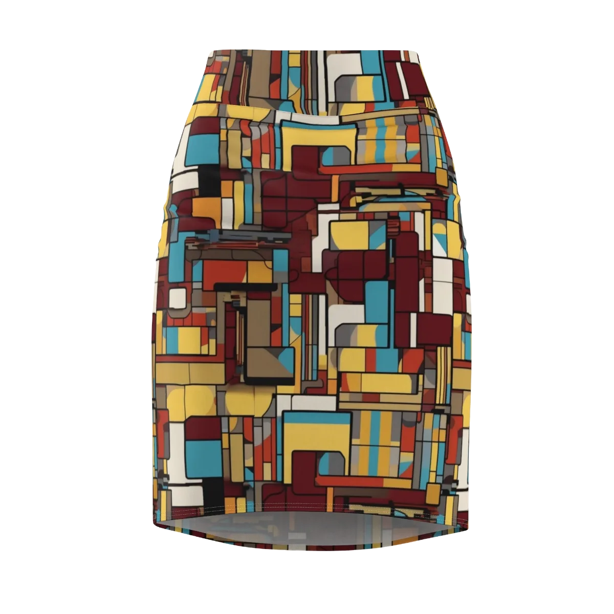 Bauhaus Circuit on Pencil Skirt — Front