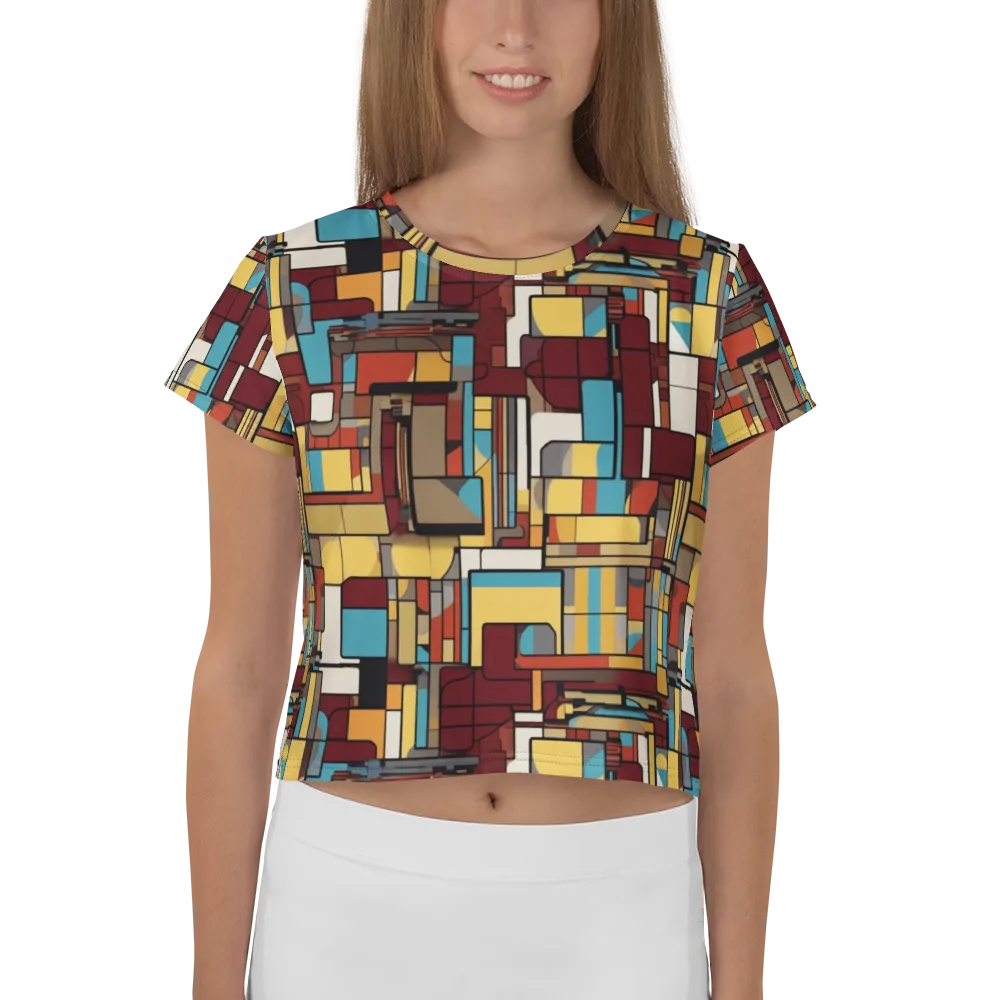 Bauhaus Circuit on Crop Tee — Front