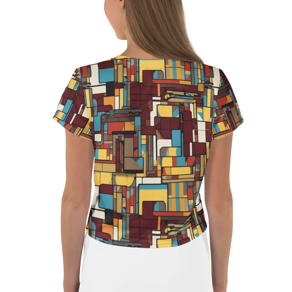 Bauhaus Circuit on Crop Tee — Back