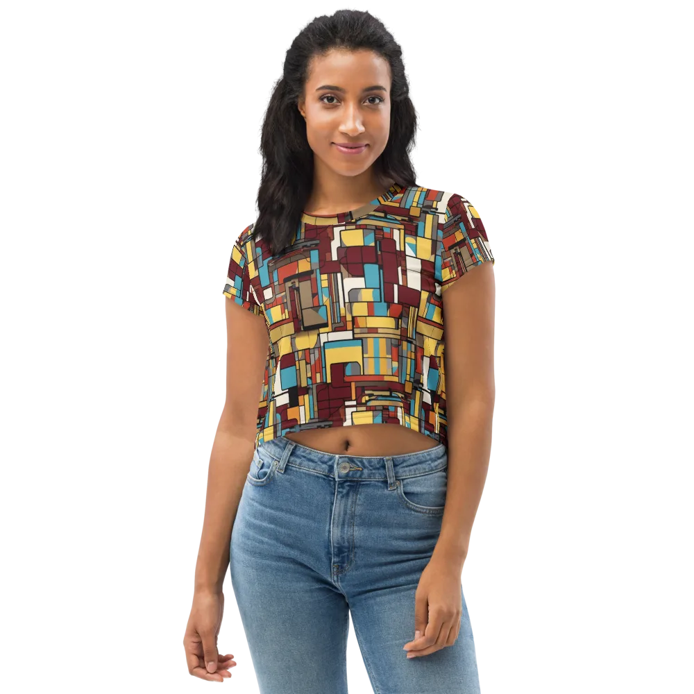 Bauhaus Circuit on Crop Tee — Front
