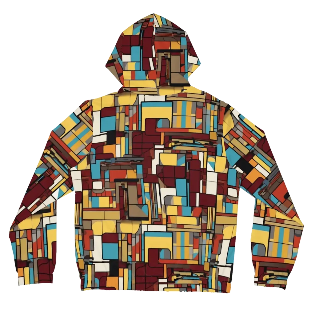 Bauhaus Circuit on Women's Full-Zip Hoodie — Back