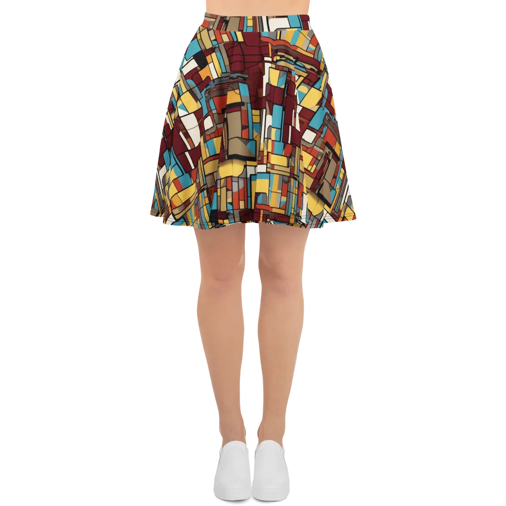 Bauhaus Circuit on Skater Skirt — Front