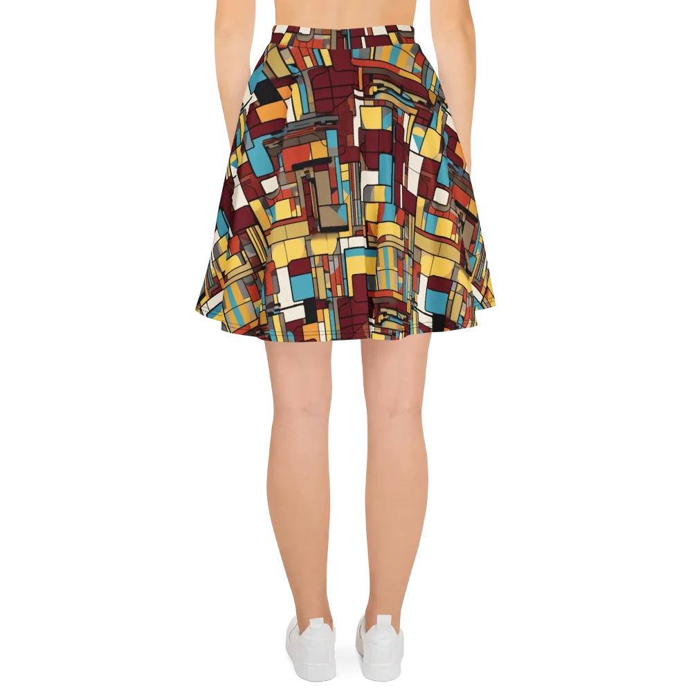 Bauhaus Circuit on Skater Skirt — Back