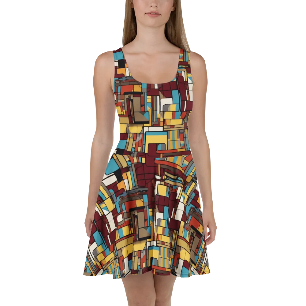 Bauhaus Circuit on Skater Dress — Front