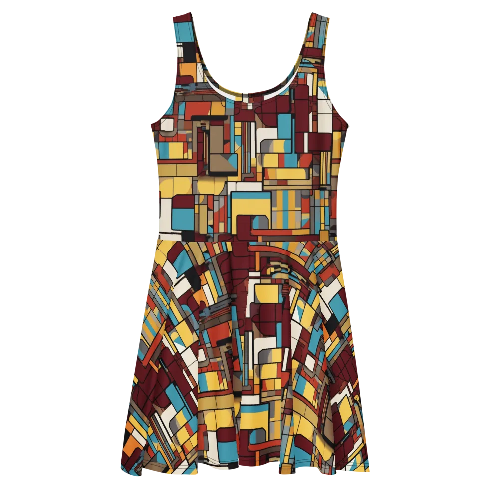 Bauhaus Circuit on Skater Dress — Front