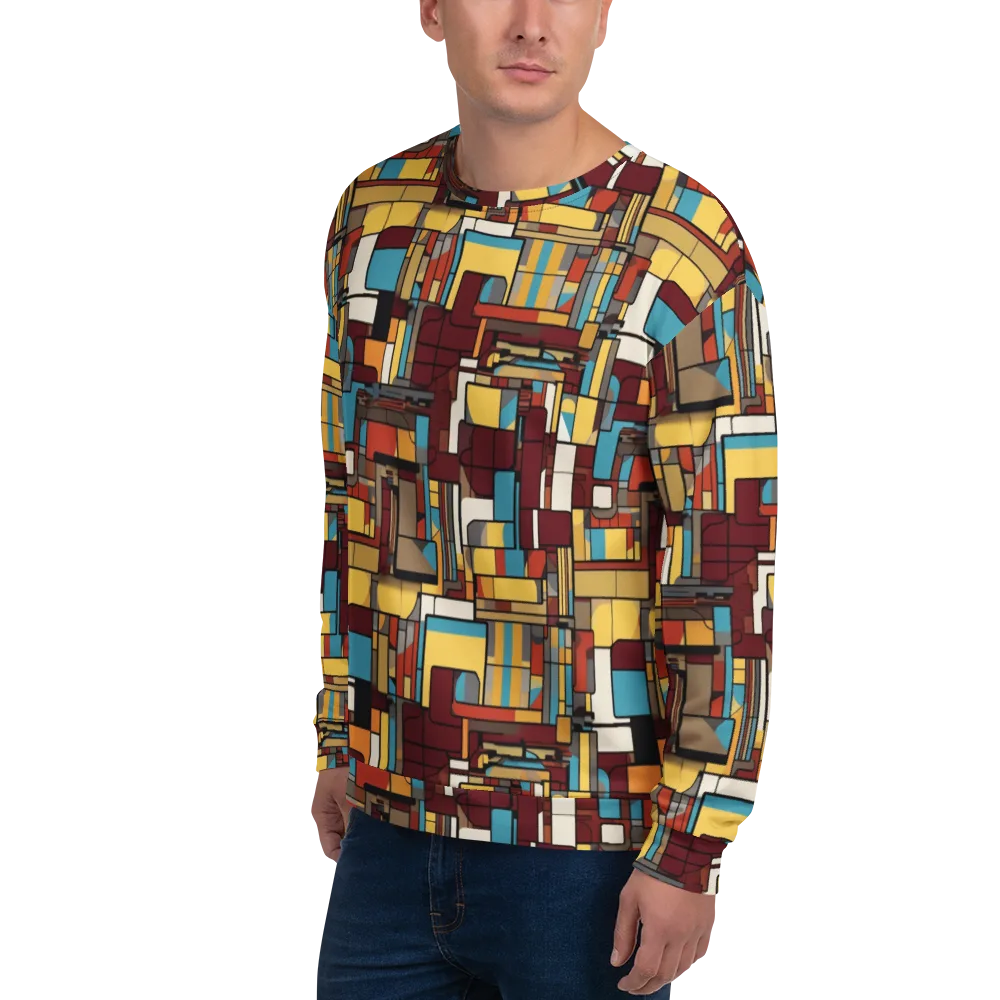 Bauhaus Circuit on Sweatshirt — Left Front