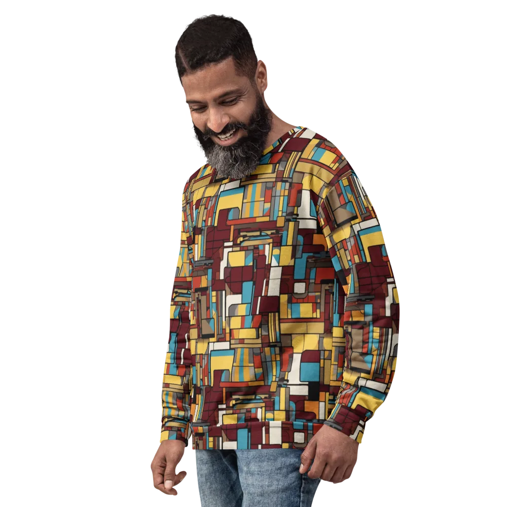 Bauhaus Circuit on Sweatshirt — Left Front