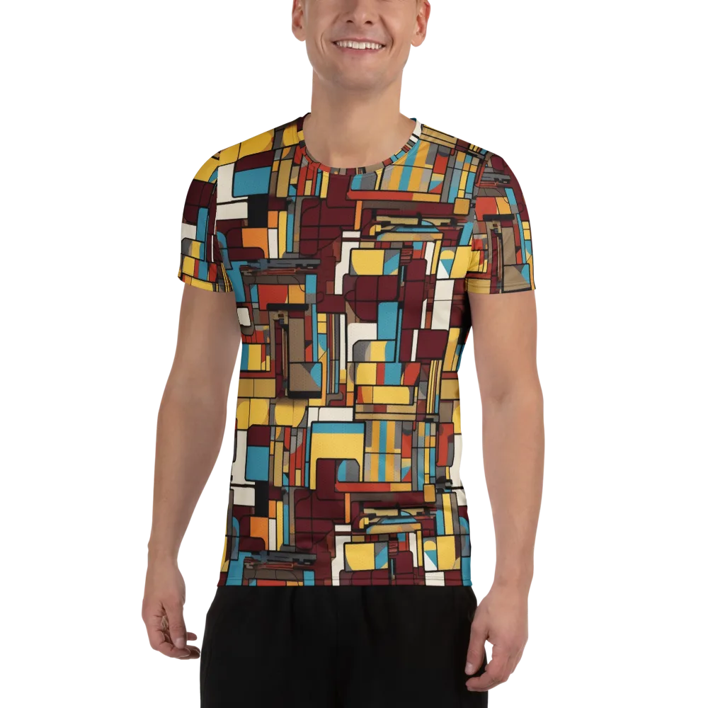 Bauhaus Circuit on Men's Athletic T-Shirt — Front