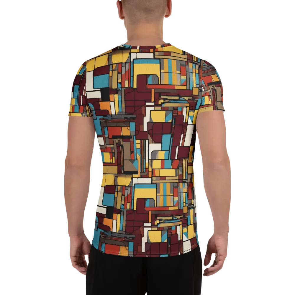 Bauhaus Circuit on Men's Athletic T-Shirt — Back