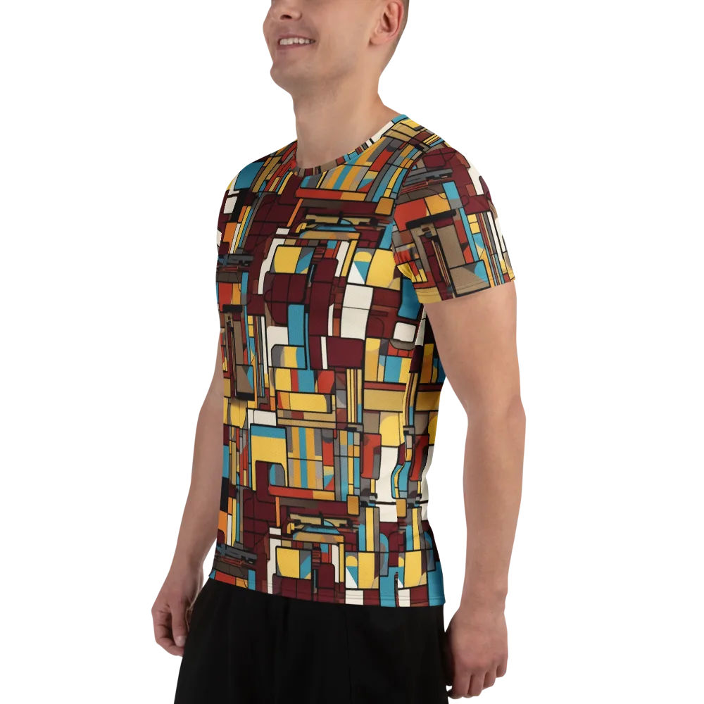 Bauhaus Circuit on Men's Athletic T-Shirt — Left