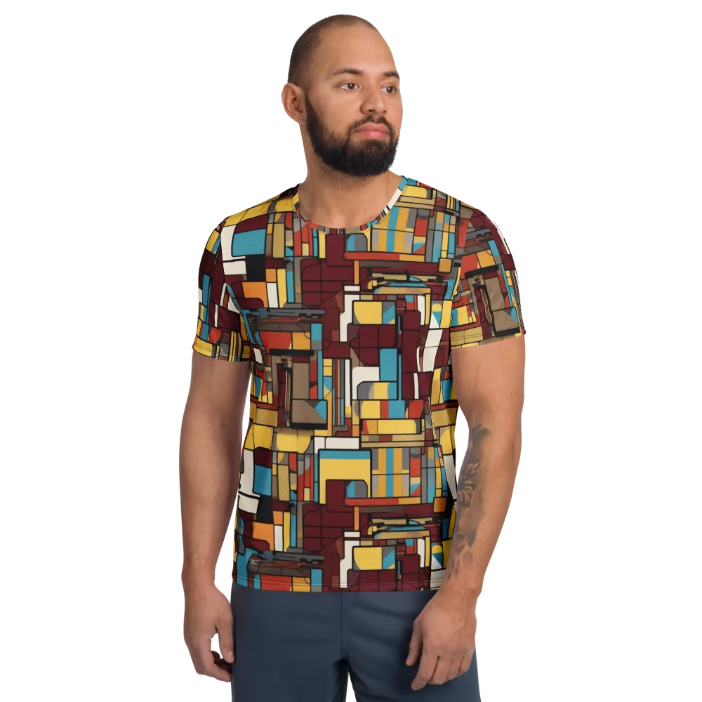 Bauhaus Circuit on Men's Athletic T-Shirt — Front