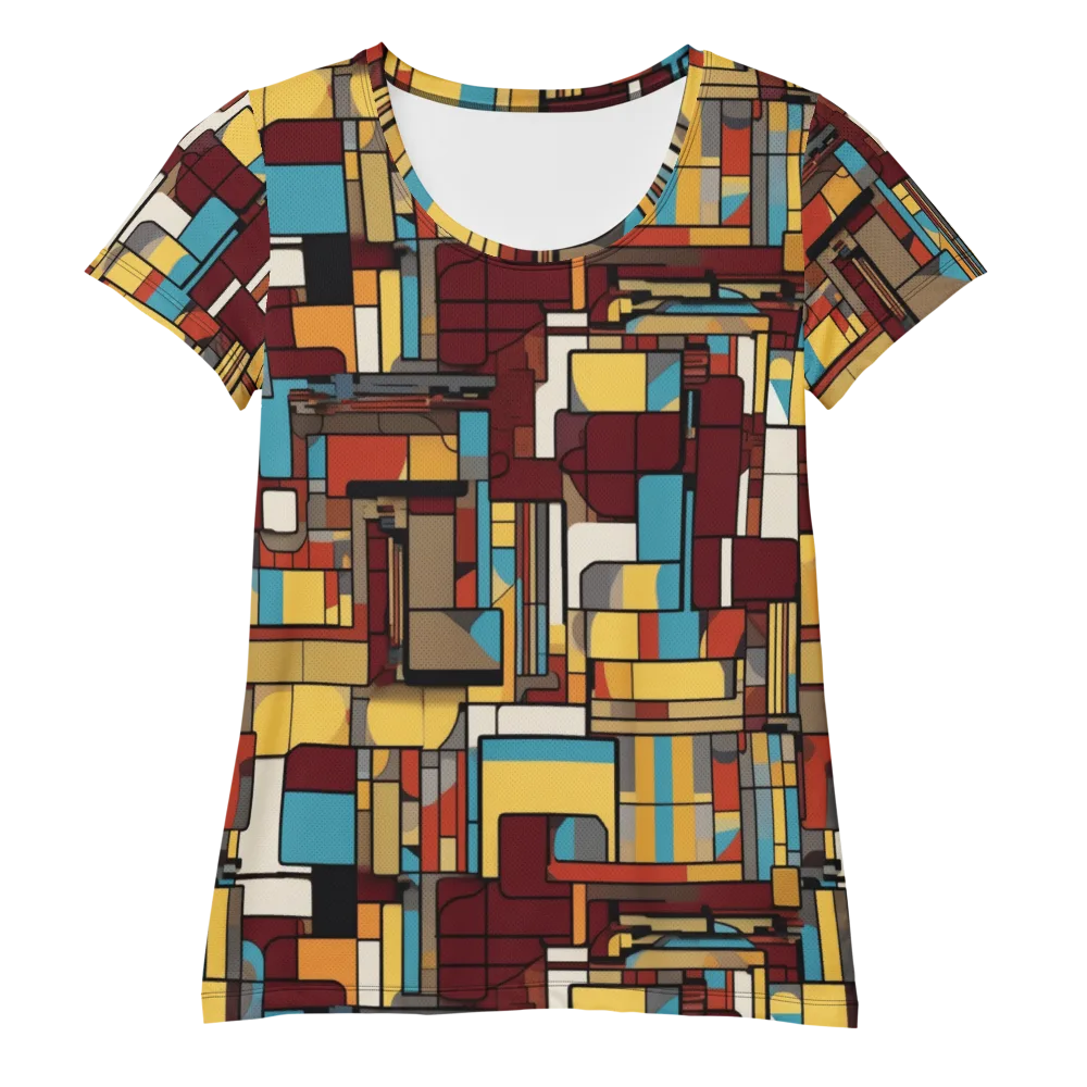Bauhaus Circuit on Women's Athletic T-Shirt — Front