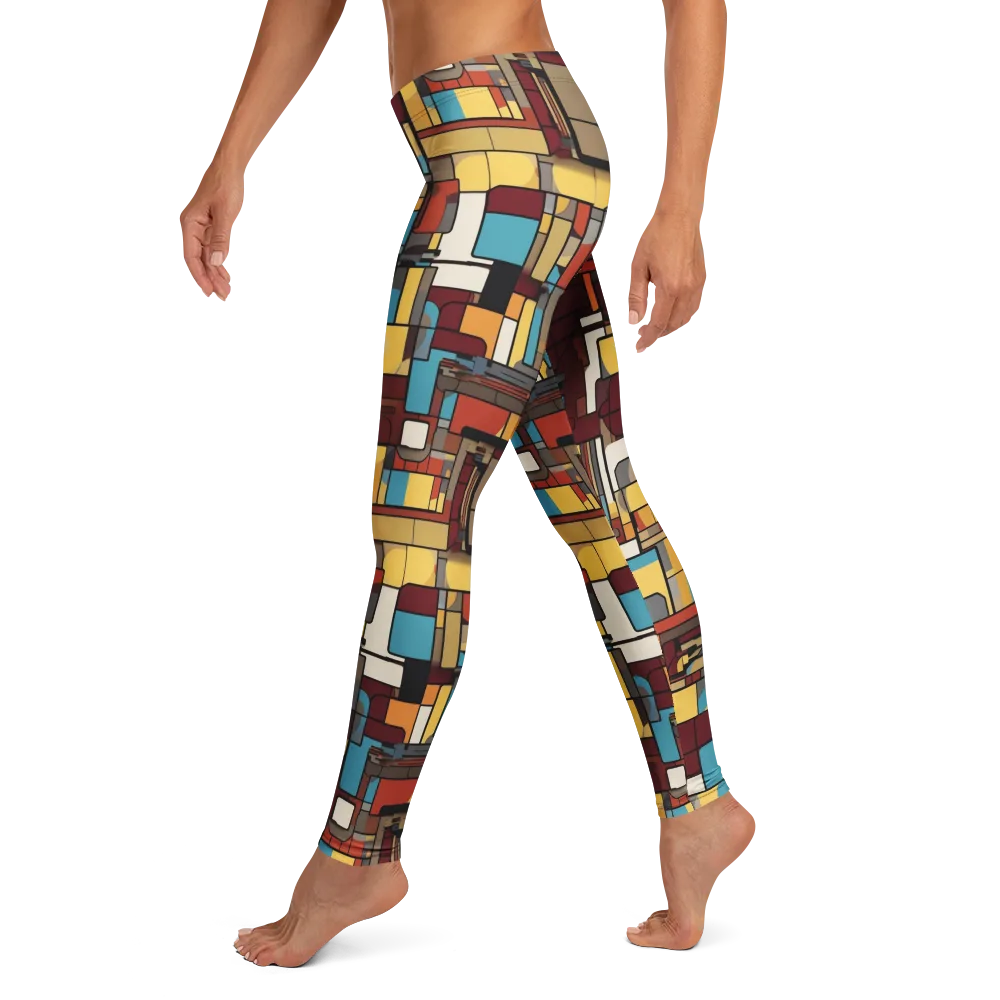 Bauhaus Circuit on Leggings — Left