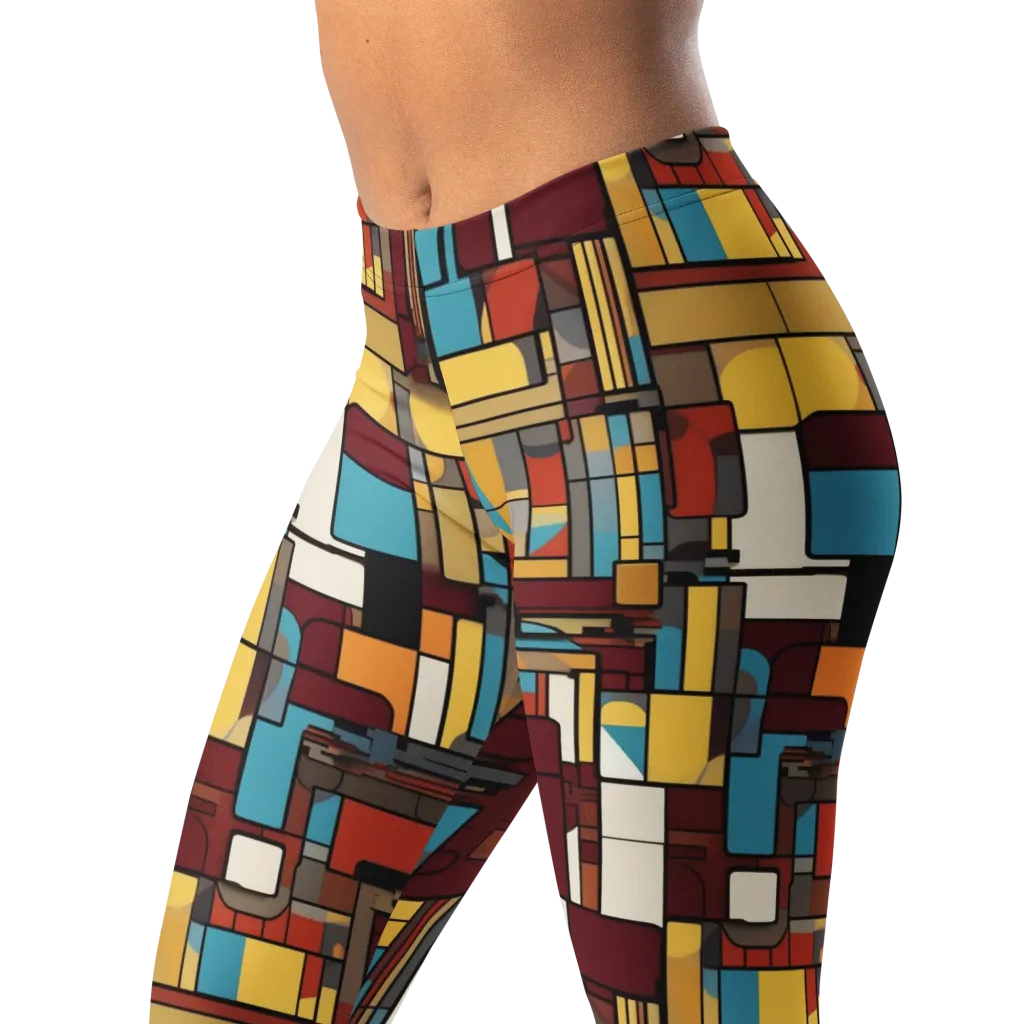 Bauhaus Circuit on Leggings — Left Front