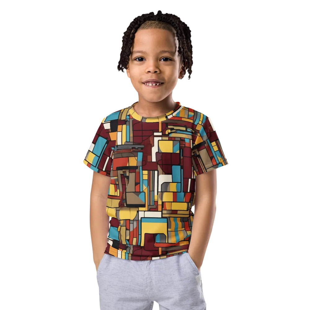 Bauhaus Circuit on Kids Crew Neck T-Shirt — Front