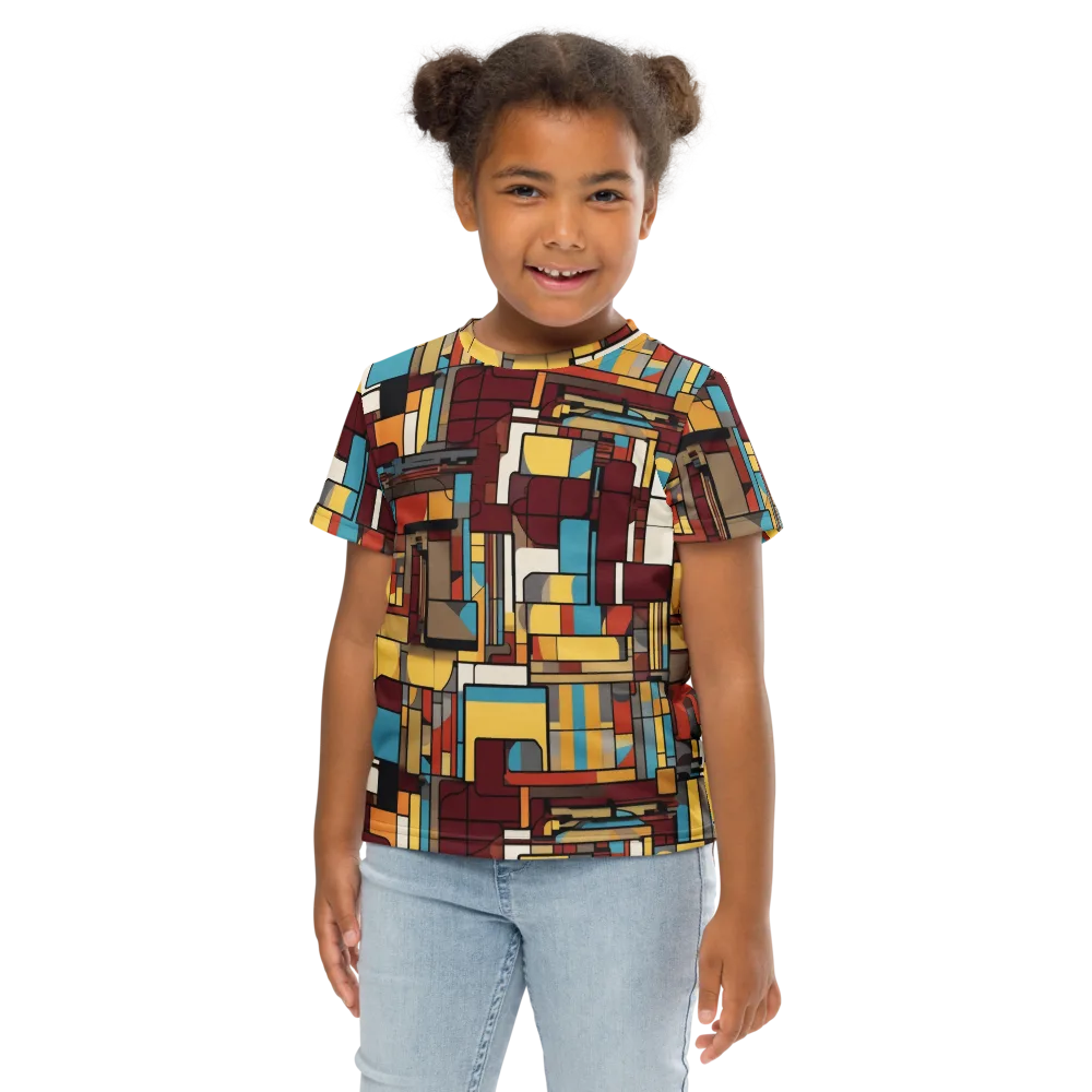 Bauhaus Circuit on Kids Crew Neck T-Shirt — Front