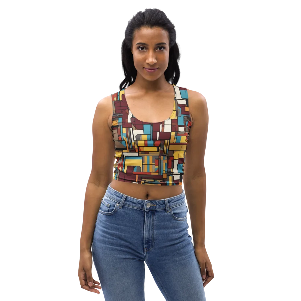 Bauhaus Circuit on Crop Top — Front