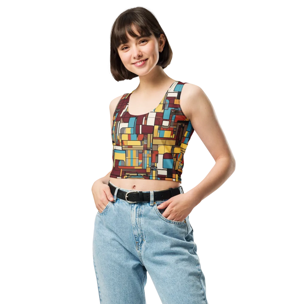 Bauhaus Circuit on Crop Top — Front