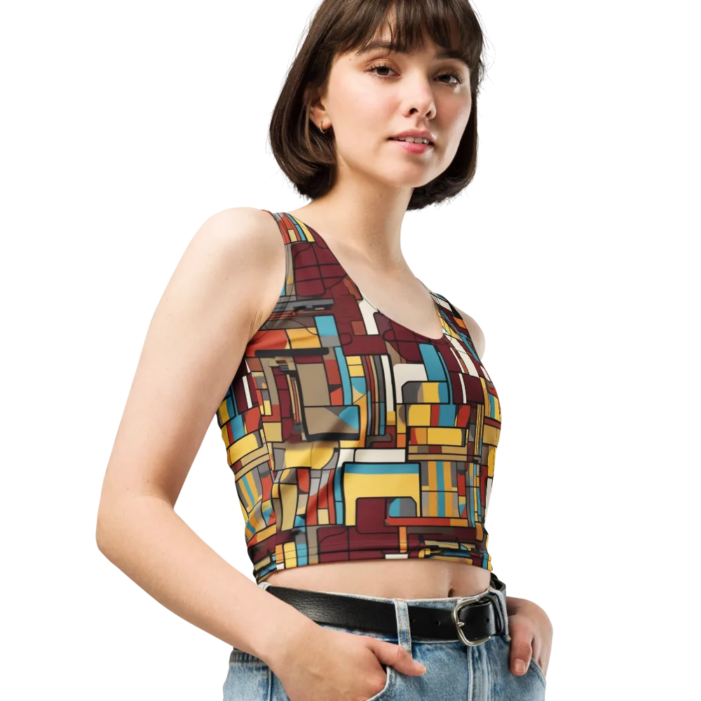 Bauhaus Circuit on Crop Top — Right Front