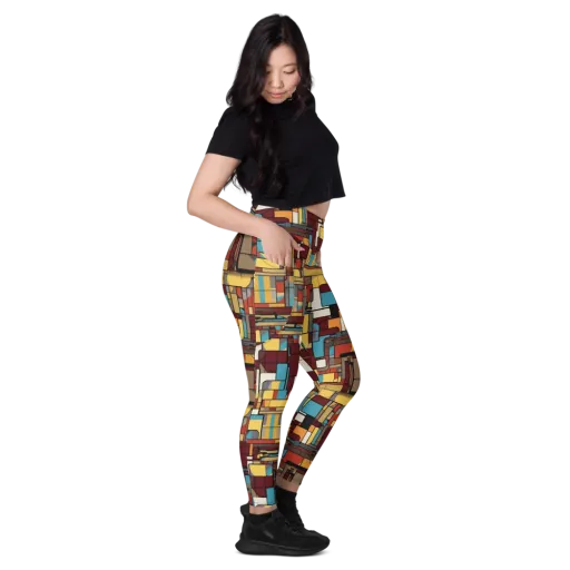 Bauhaus Circuit on a Leggings with Pockets