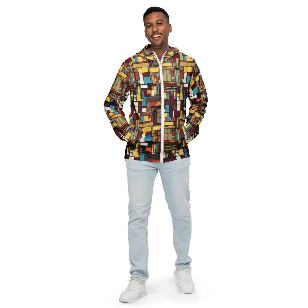 Bauhaus Circuit on Men's Windbreaker — Front