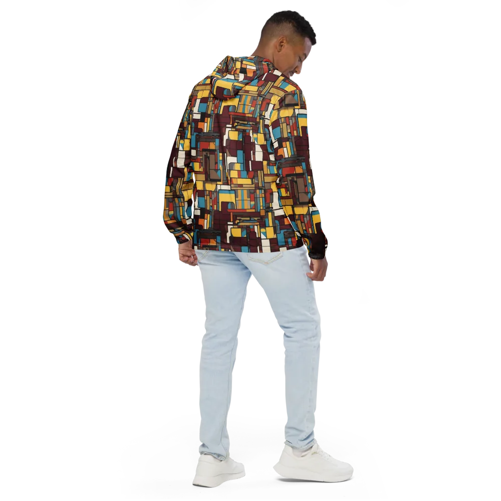 Bauhaus Circuit on Men's Windbreaker — Back