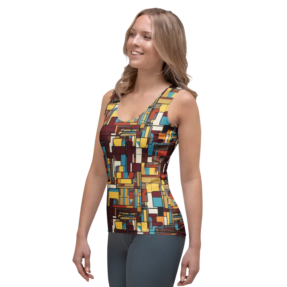Bauhaus Circuit on Women's Tank Top — Left Front