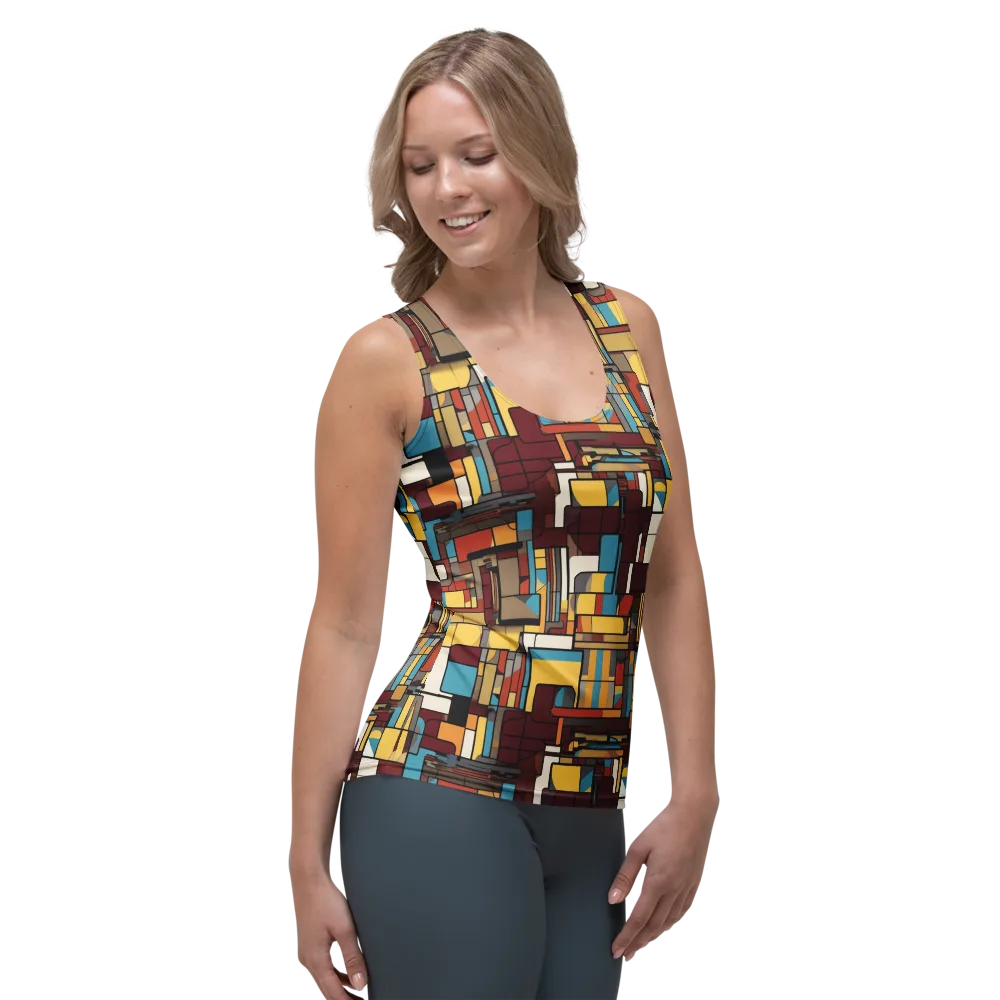 Bauhaus Circuit on Women's Tank Top — Right Front