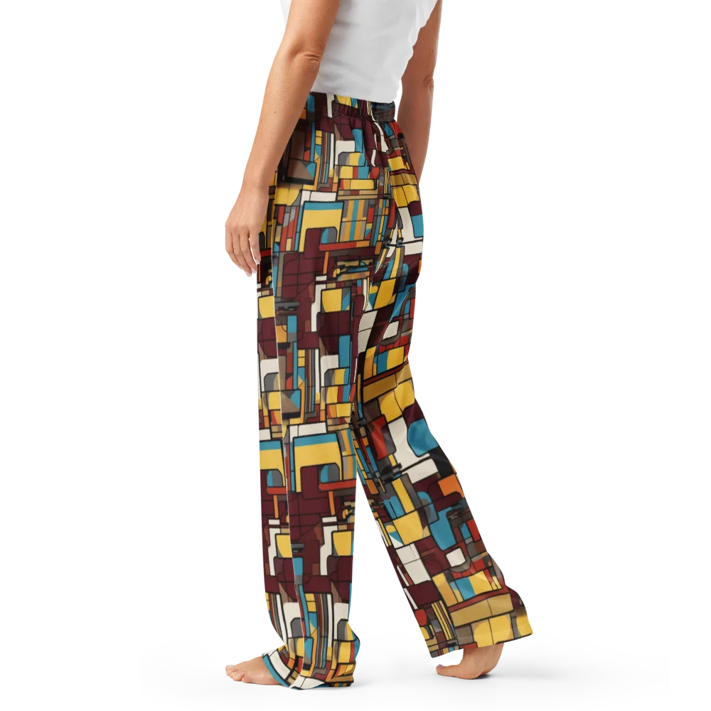 Bauhaus Circuit on Women's Pajama Pants — Left